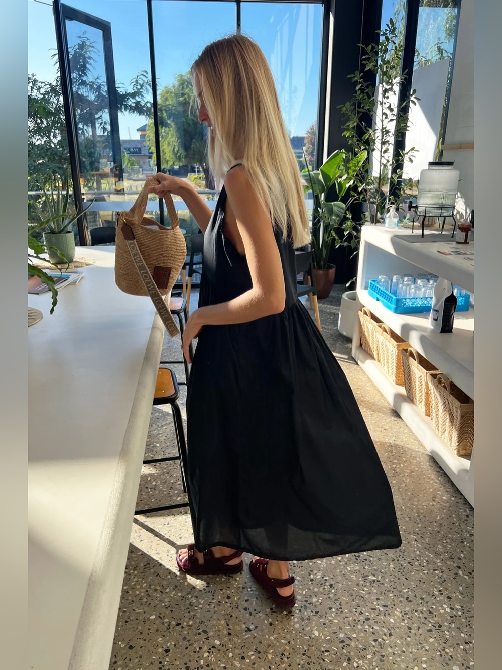 Laneway the Label Vintage Cotton Gown in Noir